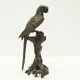 Statue Parrot Bird Animal Bird Style Art Deco Style Art Nouveau Massive Bronze