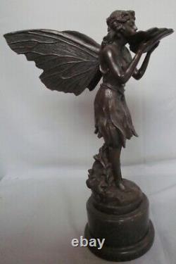 Statue Sculpture Angel Elfe Fee Style Art Deco Style Art New Solid Bronze