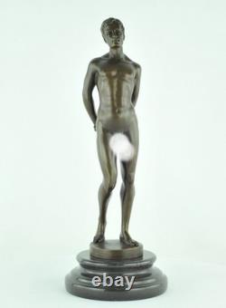 Statue Sculpture Athlete Sexy Art Deco Art Nouveau Solid Bronze Signed