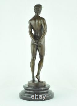Statue Sculpture Athlete Sexy Art Deco Art Nouveau Solid Bronze Signed