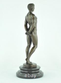 Statue Sculpture Athlete Sexy Art Deco Art Nouveau Solid Bronze Signed