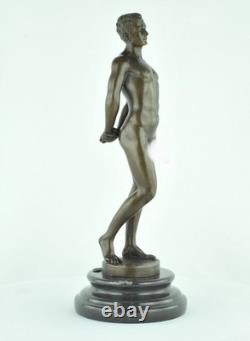 Statue Sculpture Athlete Sexy Art Deco Art Nouveau Solid Bronze Signed