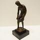 Statue Sculpture Athlete Sexy Style Art Deco Style Art Nouveau Solid Bronze Sig