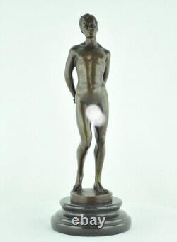 Statue Sculpture Athlete Sexy Style Art Deco Style Art Nouveau Solid Bronze Sig