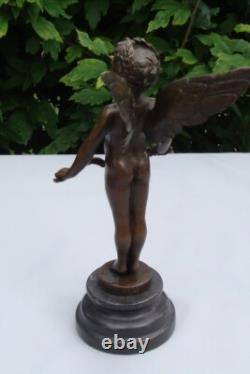 Statue Sculpture Baby Angel Art Deco Art Nouveau Solid Bronze Sign