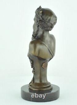 Statue Sculpture Bacchus Style Art Deco Style Art Nouveau Massive Bronze Sign