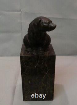 Statue Sculpture Bear Animal Style Art Deco Style Art Nouveau Solid Bronze