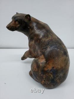 Statue Sculpture Bear Animal Style Art Deco Style Art Nouveau Solid Bronze S