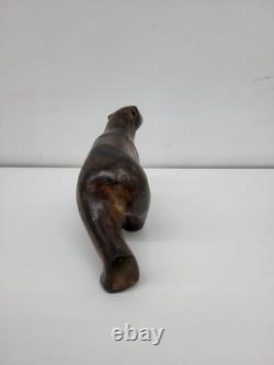 Statue Sculpture Bear Animal Style Art Deco Style Art Nouveau Solid Bronze S