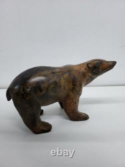 Statue Sculpture Bear Animal Style Art Deco Style Art Nouveau Solid Bronze S