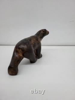 Statue Sculpture Bear Animal Style Art Deco Style Art Nouveau Solid Bronze S