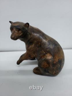 Statue Sculpture Bear Animal Style Art Deco Style Art Nouveau Solid Bronze S