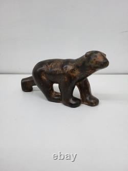 Statue Sculpture Bear Animal Style Art Deco Style Art Nouveau Solid Bronze S