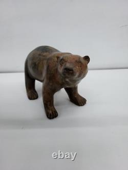 Statue Sculpture Bear Animal Style Art Deco Style Art Nouveau Solid Bronze S