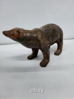 Statue Sculpture Bear Animal Style Art Deco Style Art Nouveau Solid Bronze S