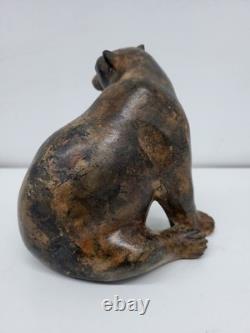 Statue Sculpture Bear Animal Style Art Deco Style Art Nouveau Solid Bronze S