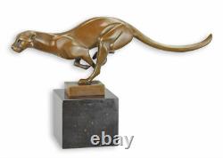 Statue Sculpture Bronze Art Deco New Panther Cougar DSBE-30 Modern