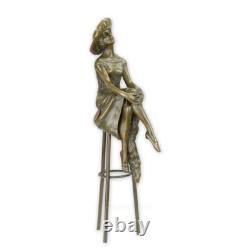Statue Sculpture Bronze Art Deco New Woman Bar Stool DSDC-14 Modern