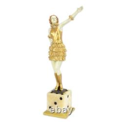 Statue Sculpture Bronze Art Deco New Woman on a Die EX-1 Modern