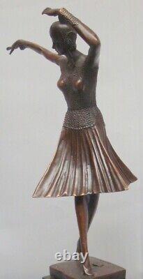 Statue Sculpture Charleston Dancer Art Deco Style Art Nouveau Bronze Mask