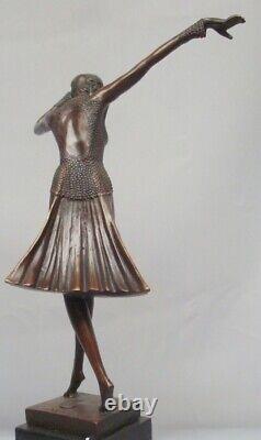 Statue Sculpture Charleston Dancer Art Deco Style Art Nouveau Bronze Mask