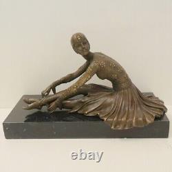 Statue Sculpture Charleston Style Dancer Art Deco Art Nouveau Bronze