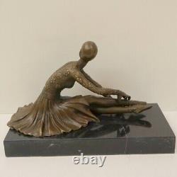 Statue Sculpture Charleston Style Dancer Art Deco Art Nouveau Bronze