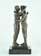 Statue Sculpture Couple Sexy Style Art Deco Style Art Nouveau Bronze Massive Sign