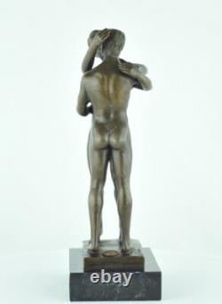 Statue Sculpture Couple Sexy Style Art Deco Style Art Nouveau Bronze Massive Sign
