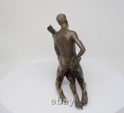 Statue Sculpture Couple Sexy Style Art Deco Style Art Nouveau Bronze Massive Sign