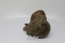 Statue Sculpture Couple of Sparrows Animal Style Art Deco Art Nouveau