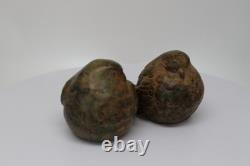Statue Sculpture Couple of Sparrows Animal Style Art Deco Art Nouveau
