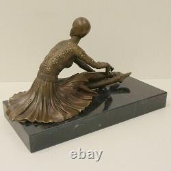 Statue Sculpture Dancer Charleston Style Art Deco Style Art Nouveau Bronze Mas