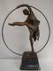 Statue Sculpture Dancer Hoop Sexy Style Art Deco Style Art Nouveau Bronze