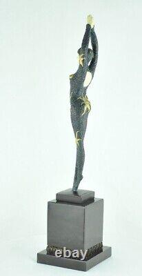 Statue Sculpture Dancer Pin-up Sexy Style Art Deco Style Art Nouveau Bronze Ma