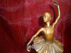 Statue Sculpture Dancer Style Art Deco Style Art New Solid Bronze Sign