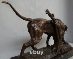 Statue Sculpture Dog Animalier Hunting Style Art Deco Style Art Nouveau Bronze