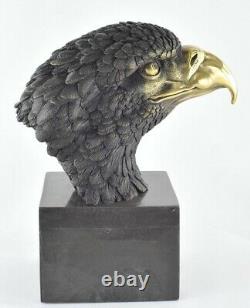 Statue Sculpture Eagle Bird Animal Style Art Deco Solid Bronze Sign
