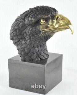 Statue Sculpture Eagle Bird Animal Style Art Deco Solid Bronze Sign