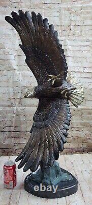 Statue Sculpture Eagle Bird Faun Art Deco Style Art Nouveau Style Bronze LR