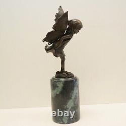 Statue Sculpture Elf Fairy Style Art Deco Style Art Nouveau Solid Bronze Signed