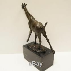 Statue Sculpture Giraffe Animal Style Art Deco Art Nouveau Bronze Massive