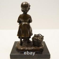 Statue Sculpture Girl Harvesting Grapes in Art Deco Style Art Nouveau