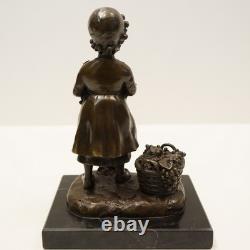 Statue Sculpture Grape Wine Girl Harvest Art Deco Style Art Nouveau