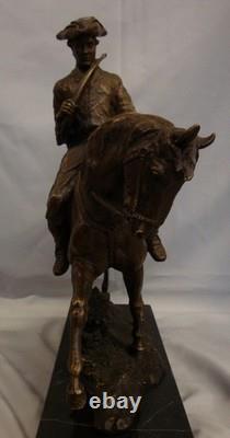 Statue Sculpture Horse Hunting Animal Valet Art Deco Art Nouveau Style