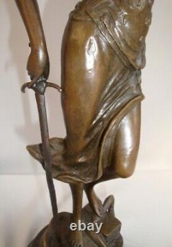 Statue Sculpture Justice Themis Art Deco Art Nouveau Style Massive Bronze