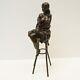 Statue Sculpture Lady Sexy Style Art Deco Style Art Nouveau Solid Bronze