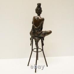 Statue Sculpture Lady Sexy Style Art Deco Style Solid Bronze Art Nouveau