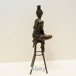 Statue Sculpture Lady Sexy Style Art Deco Style Solid Bronze Art Nouveau