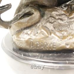 Statue Sculpture Lion Animal Style Art Deco Style Art Nouveau Solid Bronze S